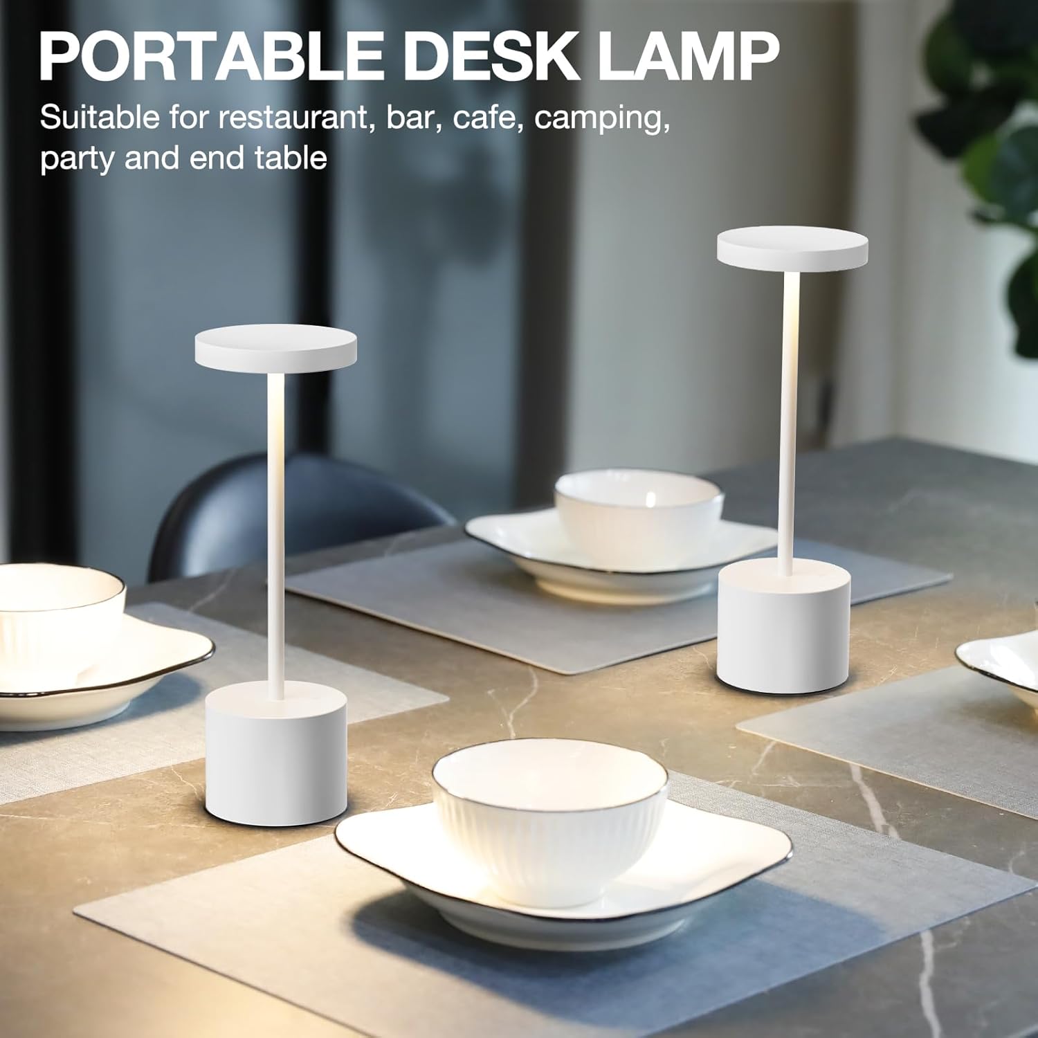 Metallic Cordless Table Lamp - Set of 2 - Image 5