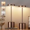 Metallic Cordless Table Lamp - Set of 2