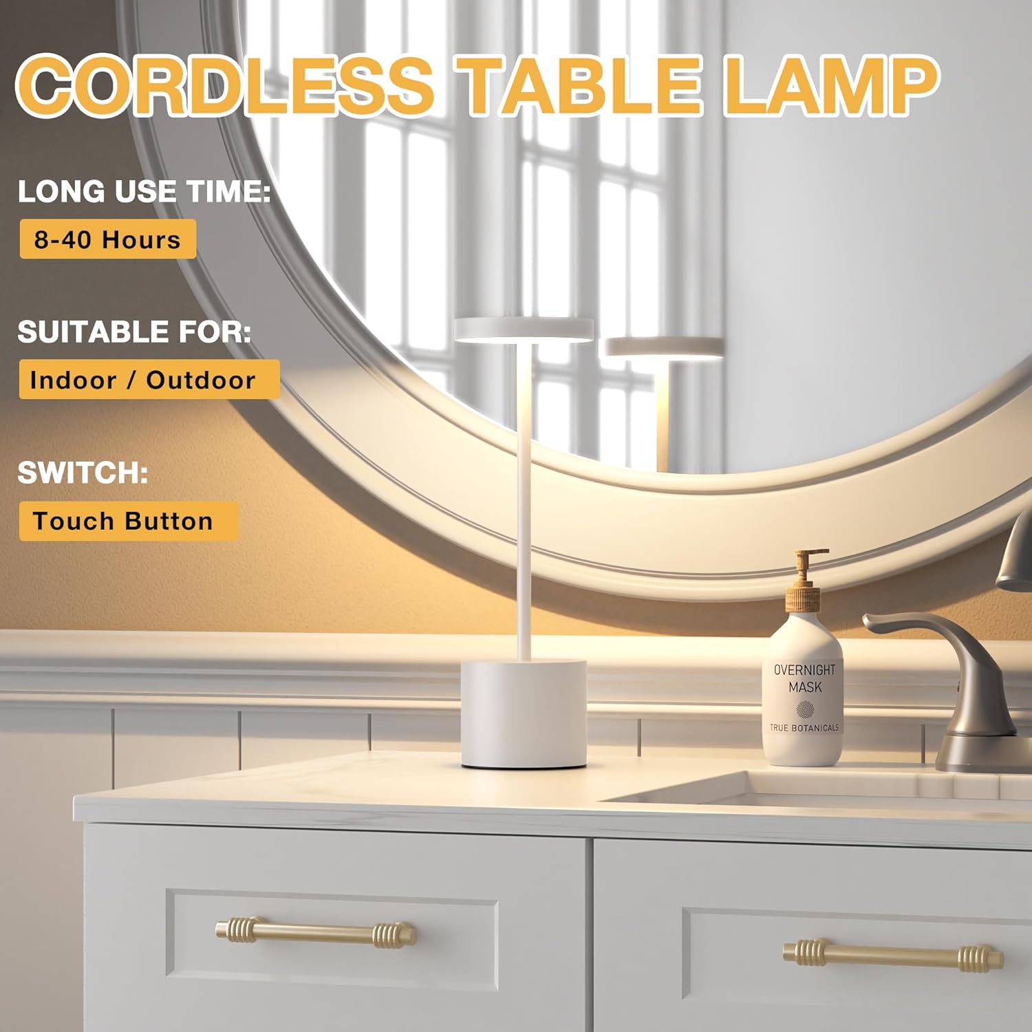 Metallic Cordless Table Lamp - Set of 2 - Image 4