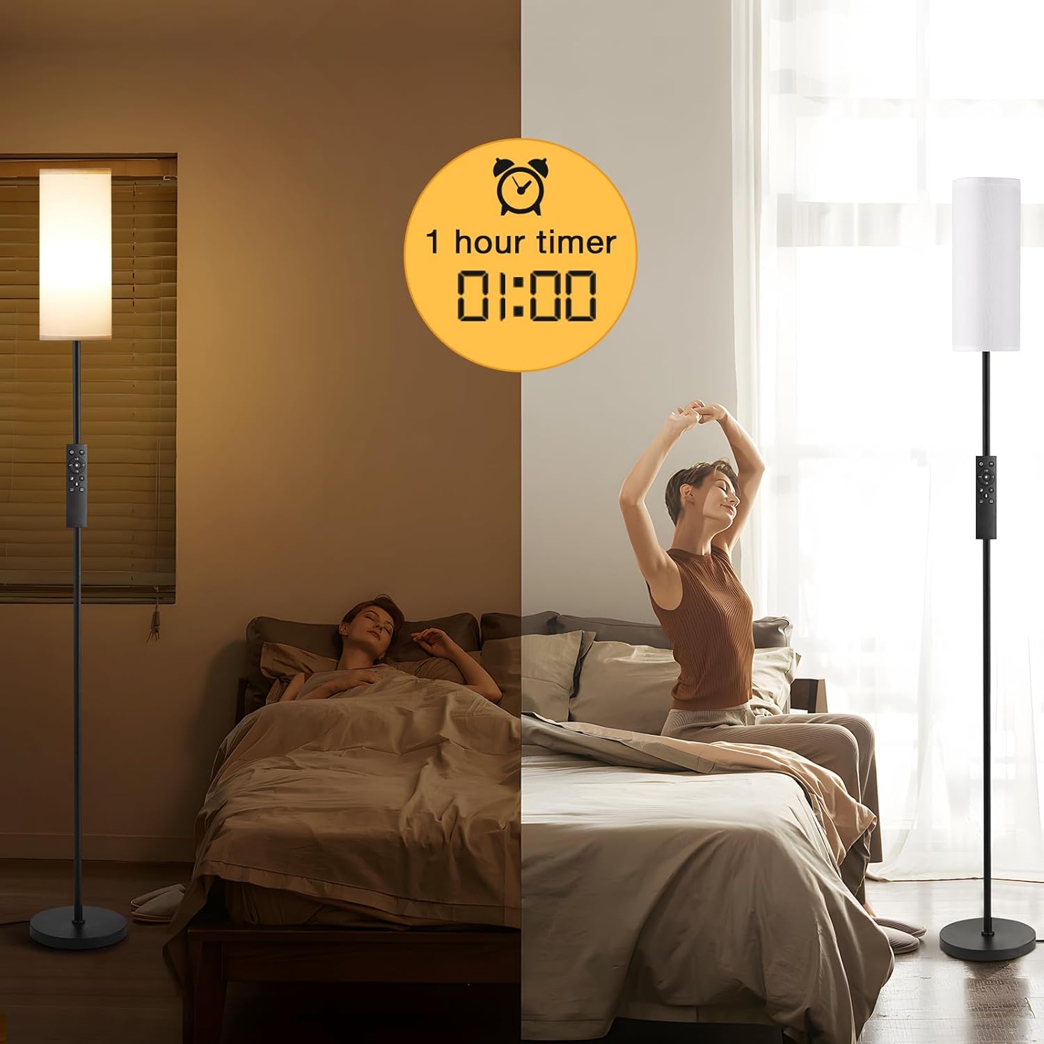 Modern Floor Lamp with Remote Control - Image 3