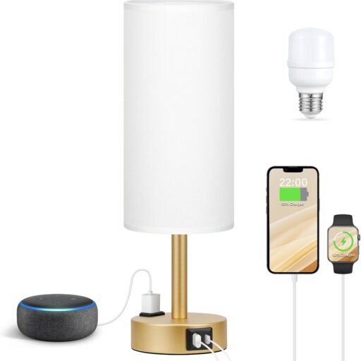 3-Way Dimmable USB Bedside Lamp