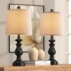 Black Vintage Farmhouse Bedside Lamps