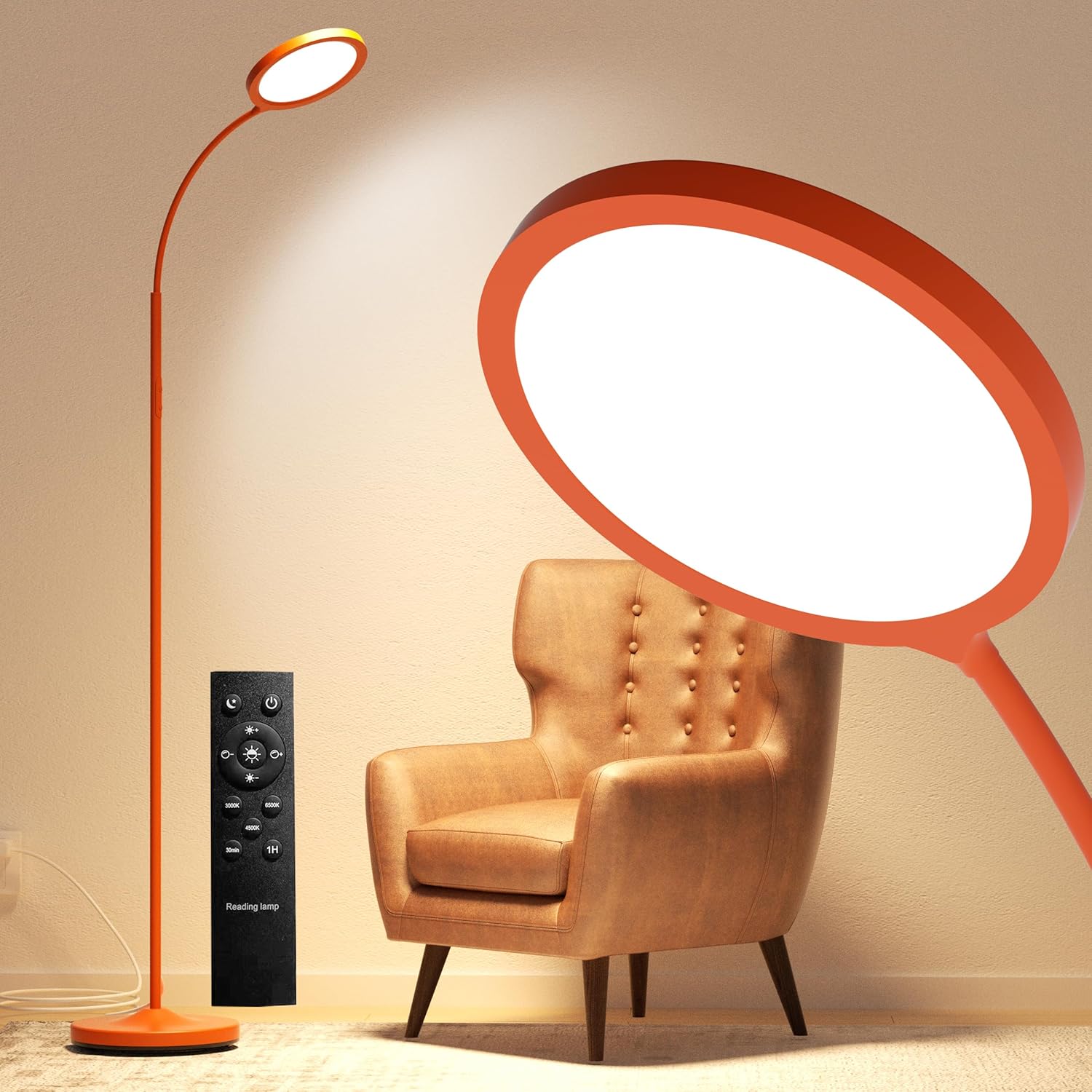 Dimmable LED Floor Lamp Orange