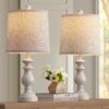 Grey Vintage Farmhouse Bedside Lamps