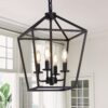 Industrial Black Lantern Chandelier