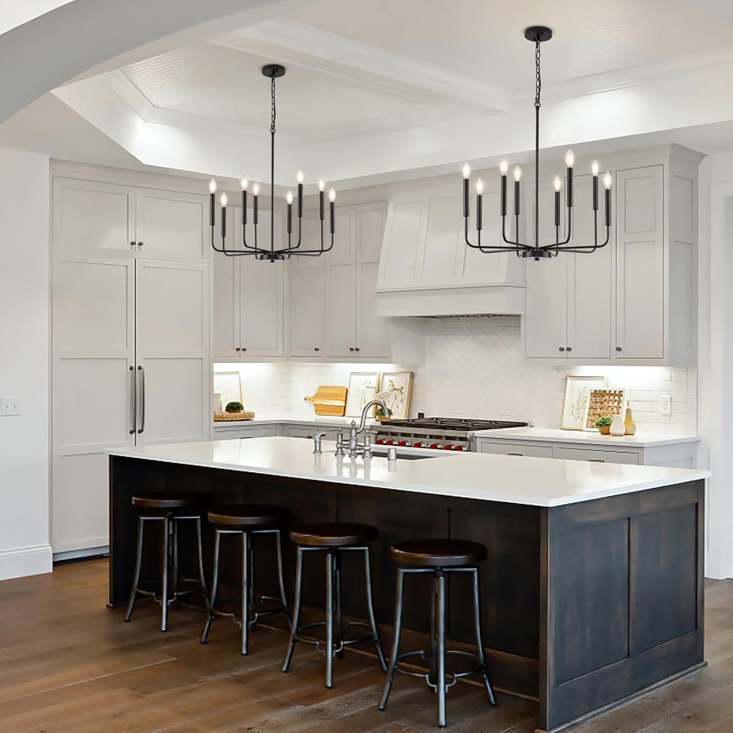 Modern Black Farmhouse Chandelier - Image 3