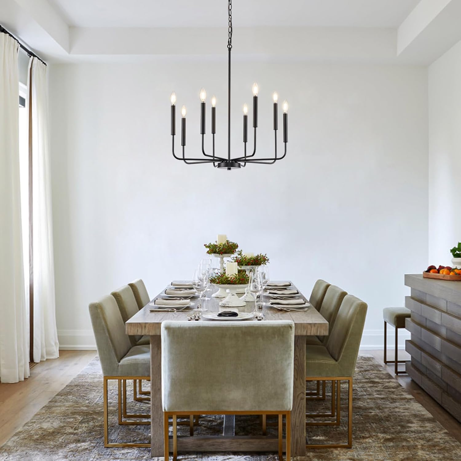 Modern Black Farmhouse Chandelier - Image 5