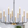 Modern Black & Gold Farmhouse Chandelier