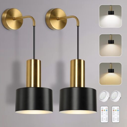 Wireless Dimmable Wall Sconce Set