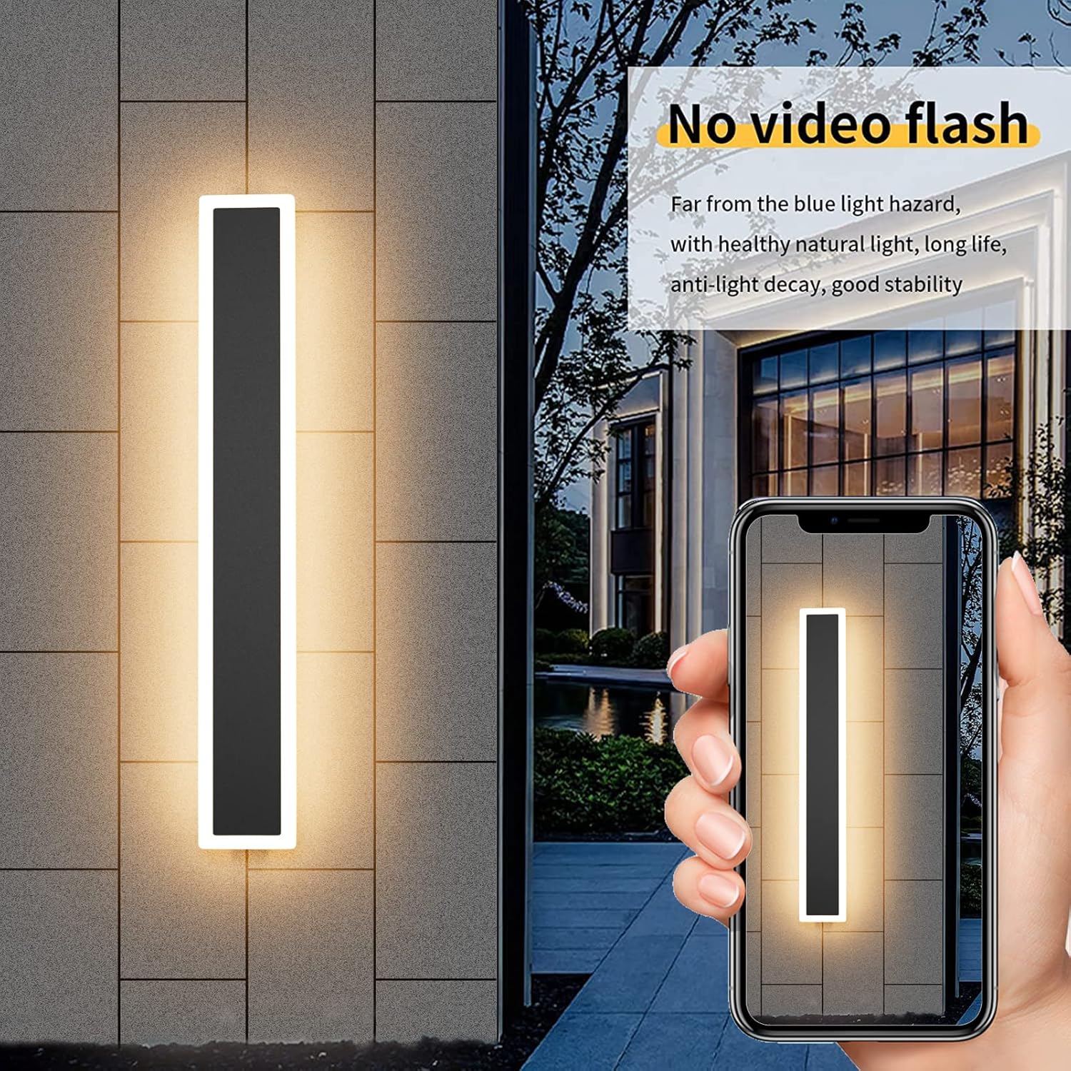 2-Pack Modern LED Wall Sconces - Image 3