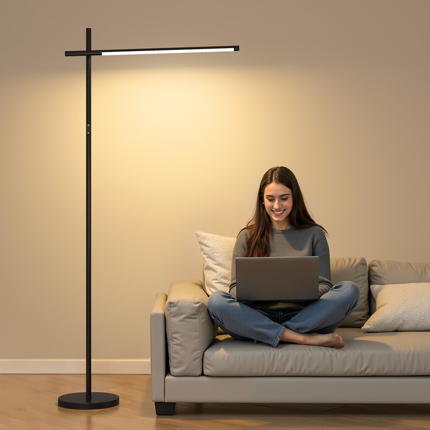 360° Rotating LED Corner Floor Lamp