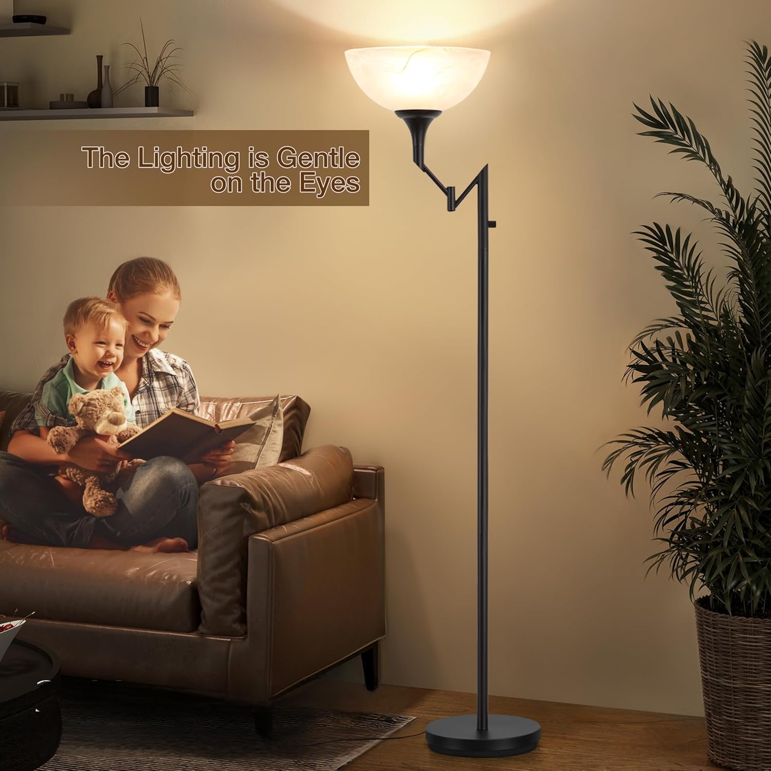 Adjustable Floor Lamp with Reading Arm - Image 2