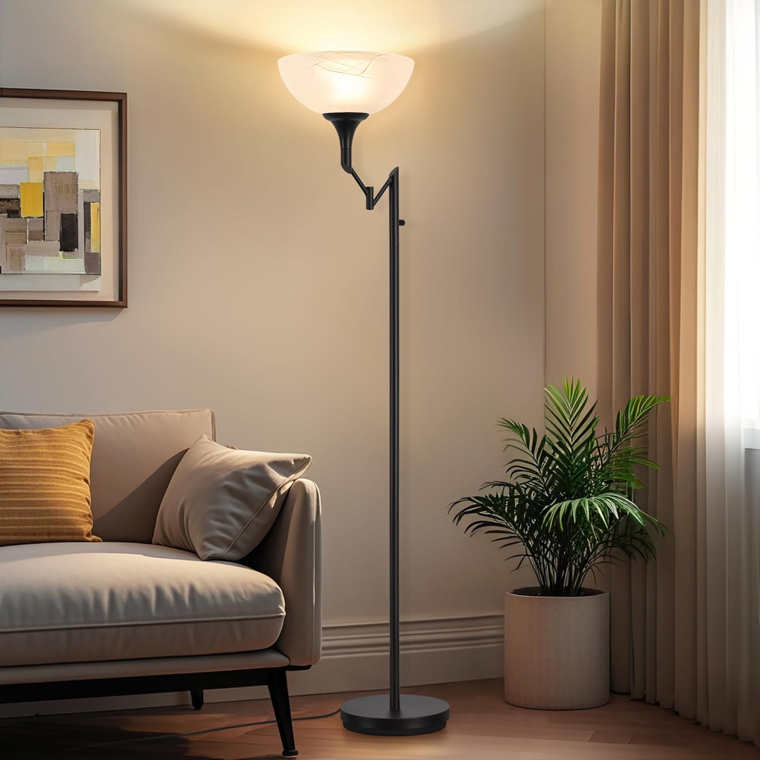 Adjustable Floor Lamp with Reading Arm
