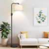 Arc Floor Lamp with Linen Shade