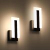 Black LED Wall Light Set