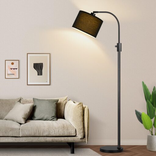 Dimmable Black Arc LED Floor Lamp