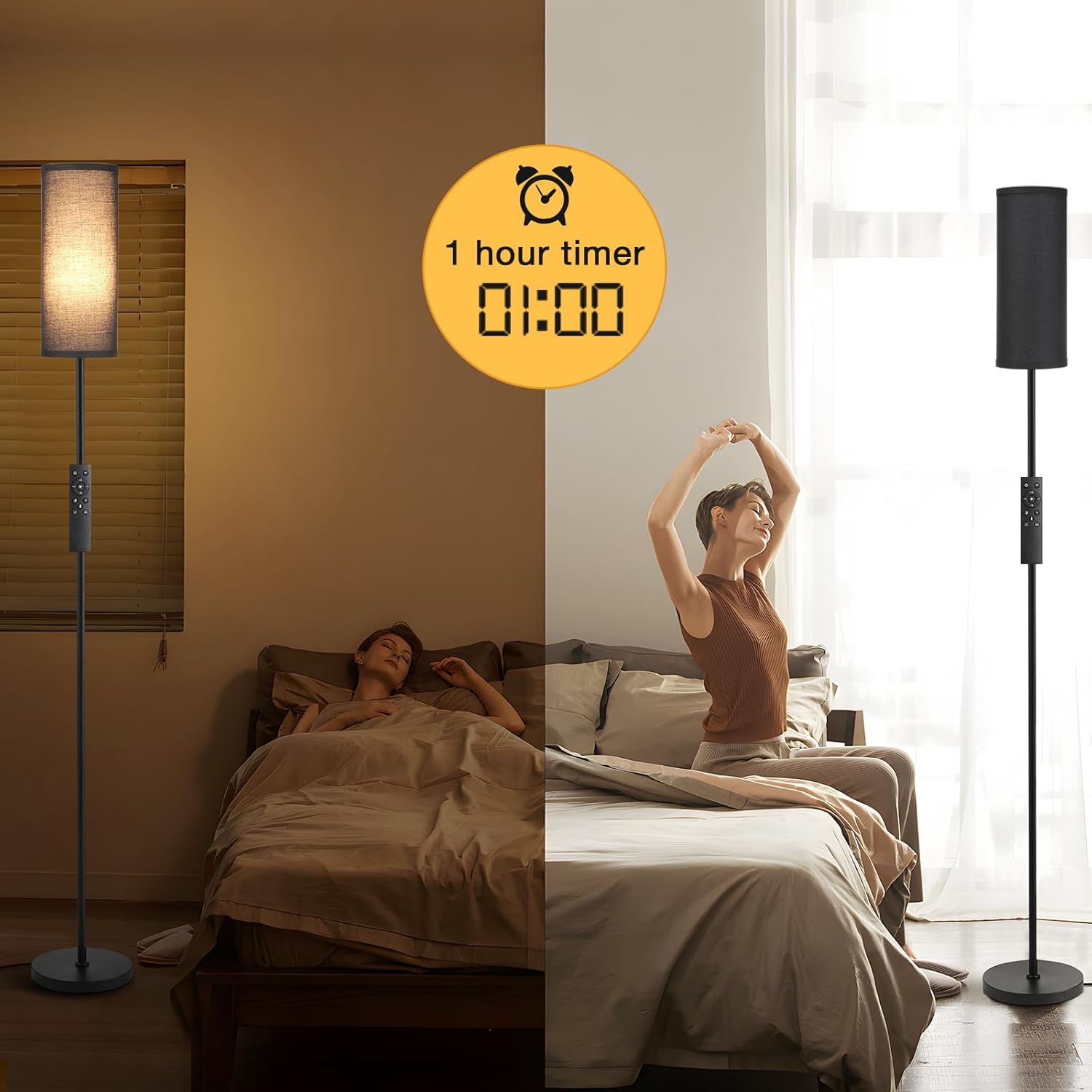 Dimmable LED Floor Lamp with Remote - Image 2