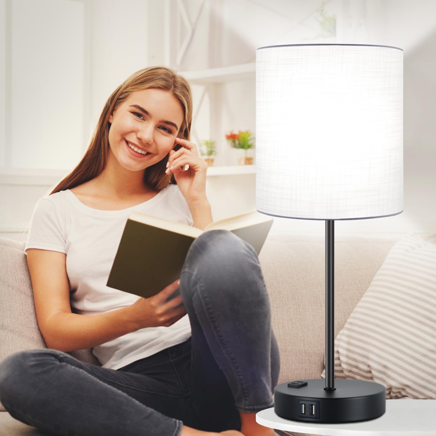 Dimmable Touch Bedside Lamps - Image 2