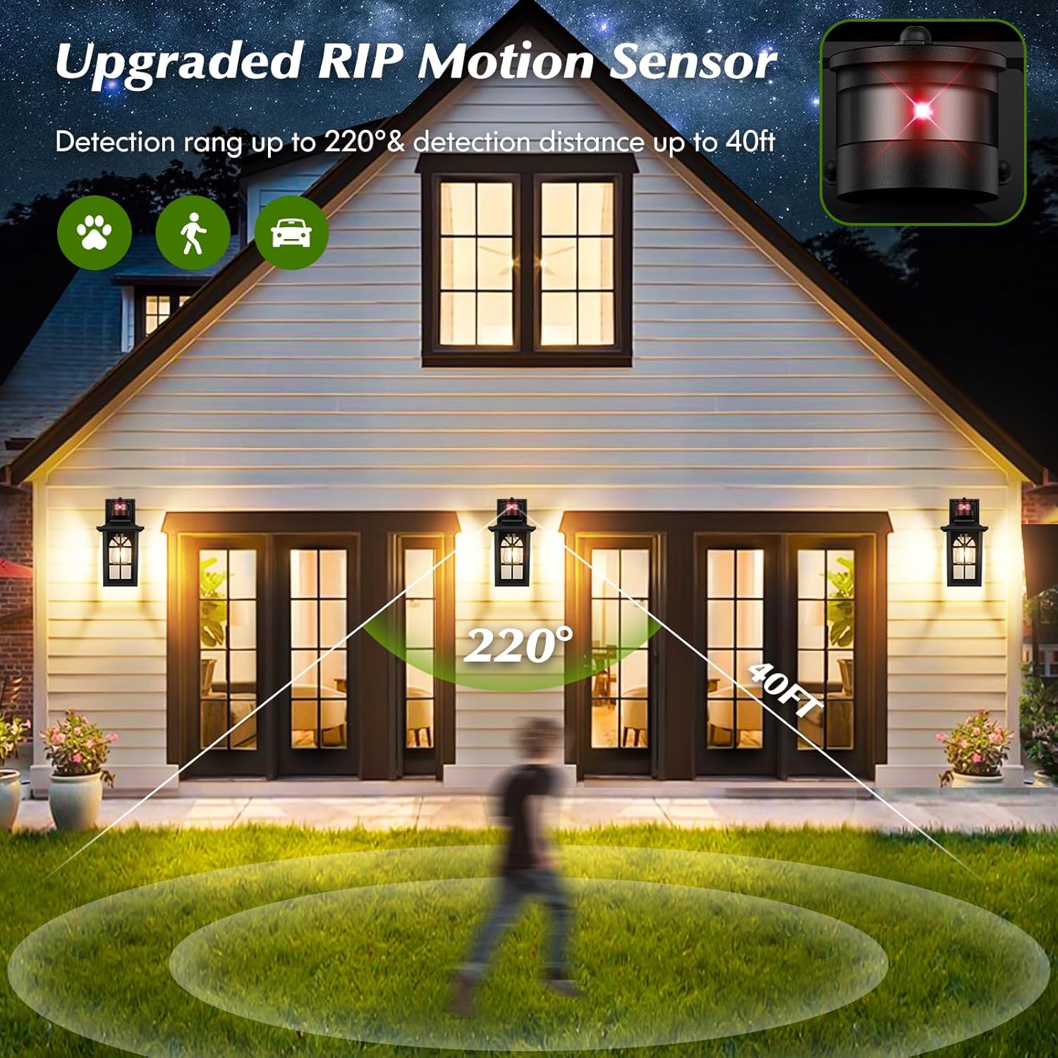 Motion Sensor Outdoor Wall Light - Image 4
