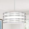 Modern 16" Brushed Nickel Pendant Light