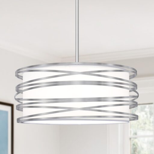 Modern 16" Brushed Nickel Pendant Light