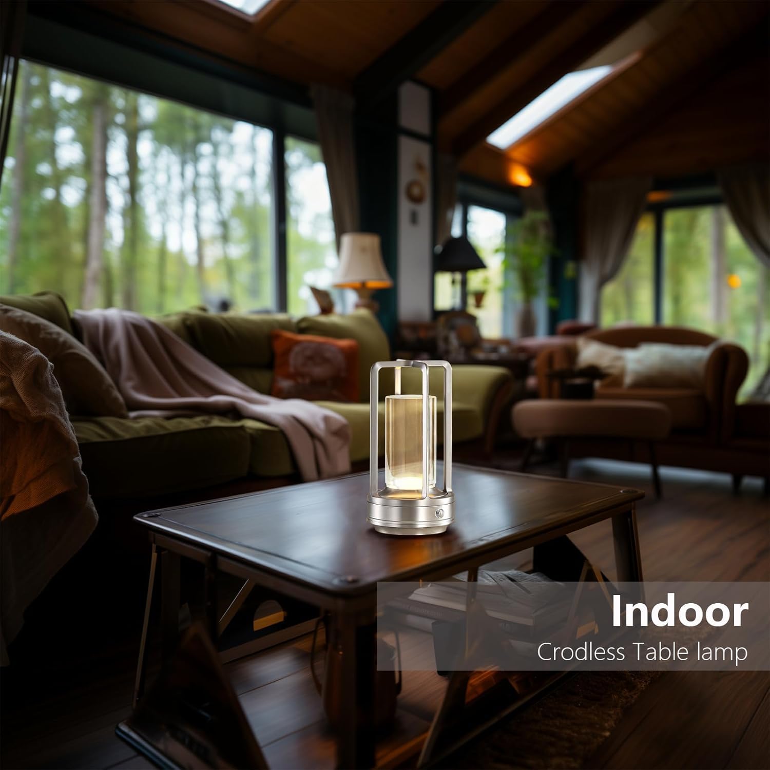 Silver Crystal Table Lamp - Image 3