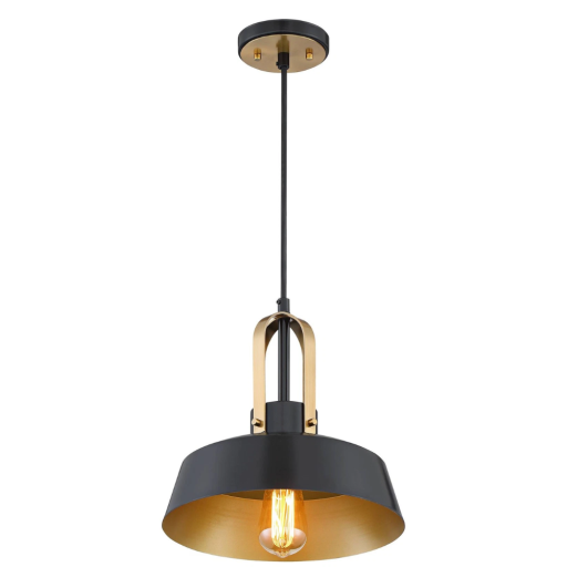 Alternative view of Black Brass 12" Mini Pendant