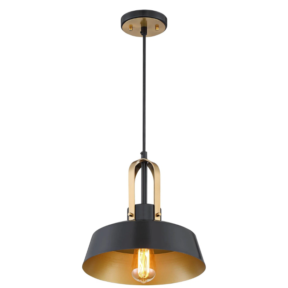 Black Brass 12" Mini Pendant - Image 2