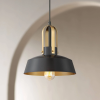 Black Brass 12" Mini Pendant