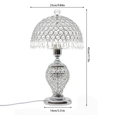 Silver Mermaid Crystal Lamp