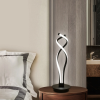 Curved Black LED Spiral Lamp