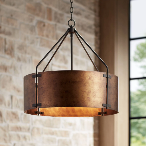 Julian Bronze Industrial Pendant Chandelier