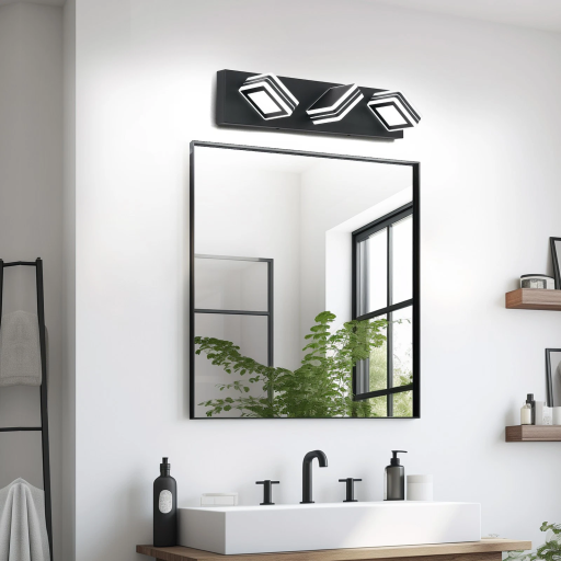 Alternative view of Modern Black Wall Vanity Light