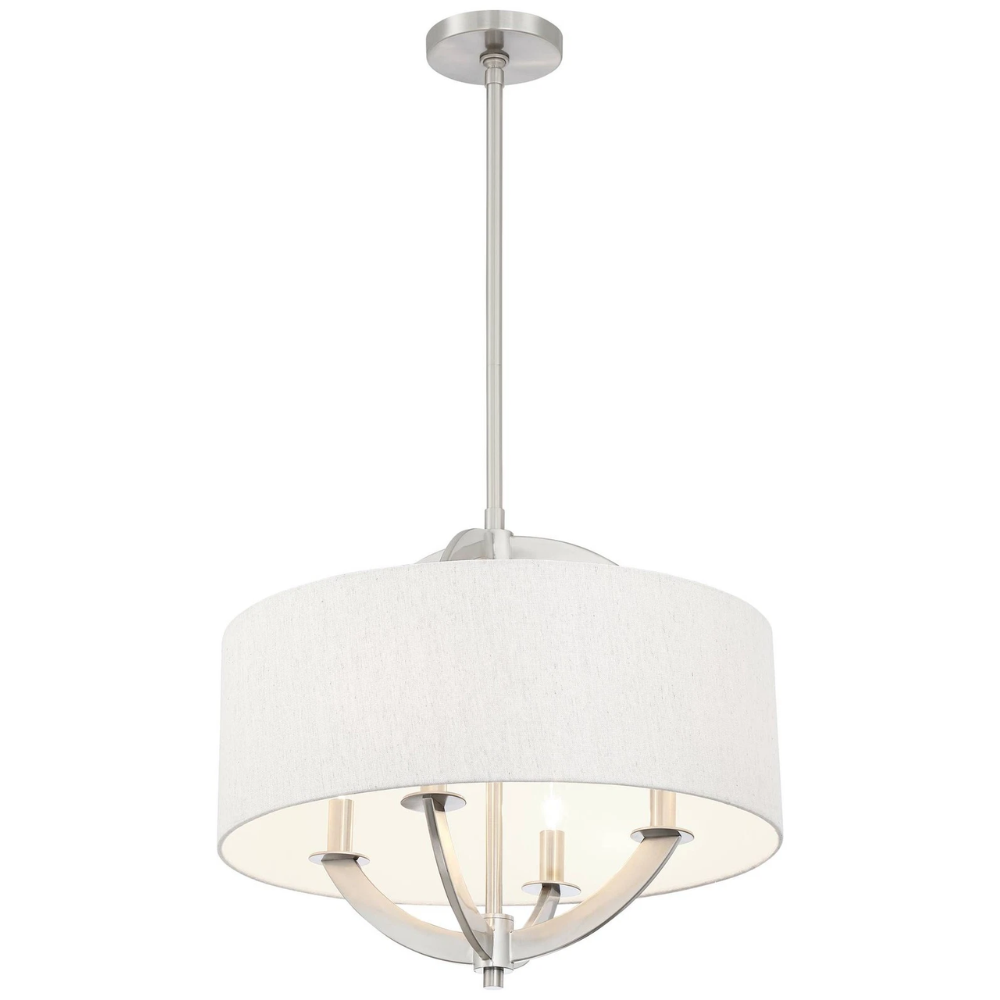 Nickel Drum Pendant Chandelier Light - Image 3