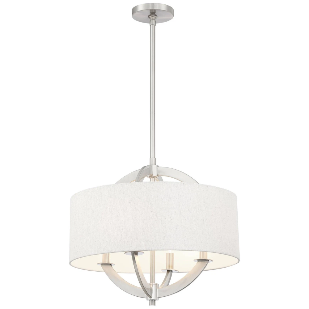 Nickel Drum Pendant Chandelier Light - Image 2