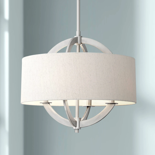 Nickel Drum Pendant Chandelier Light