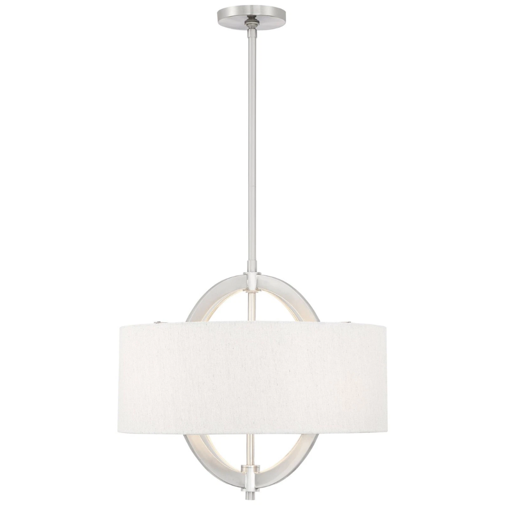 Nickel Drum Pendant Chandelier Light - Image 5
