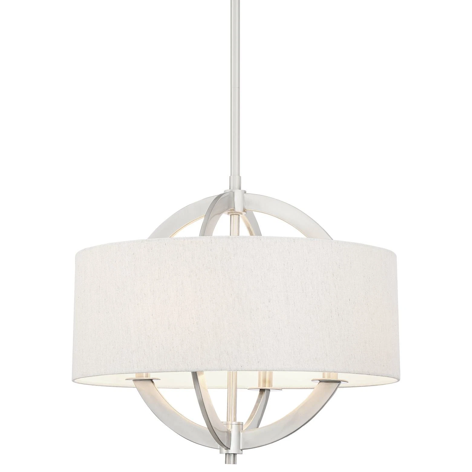 Nickel Drum Pendant Chandelier Light - Image 6
