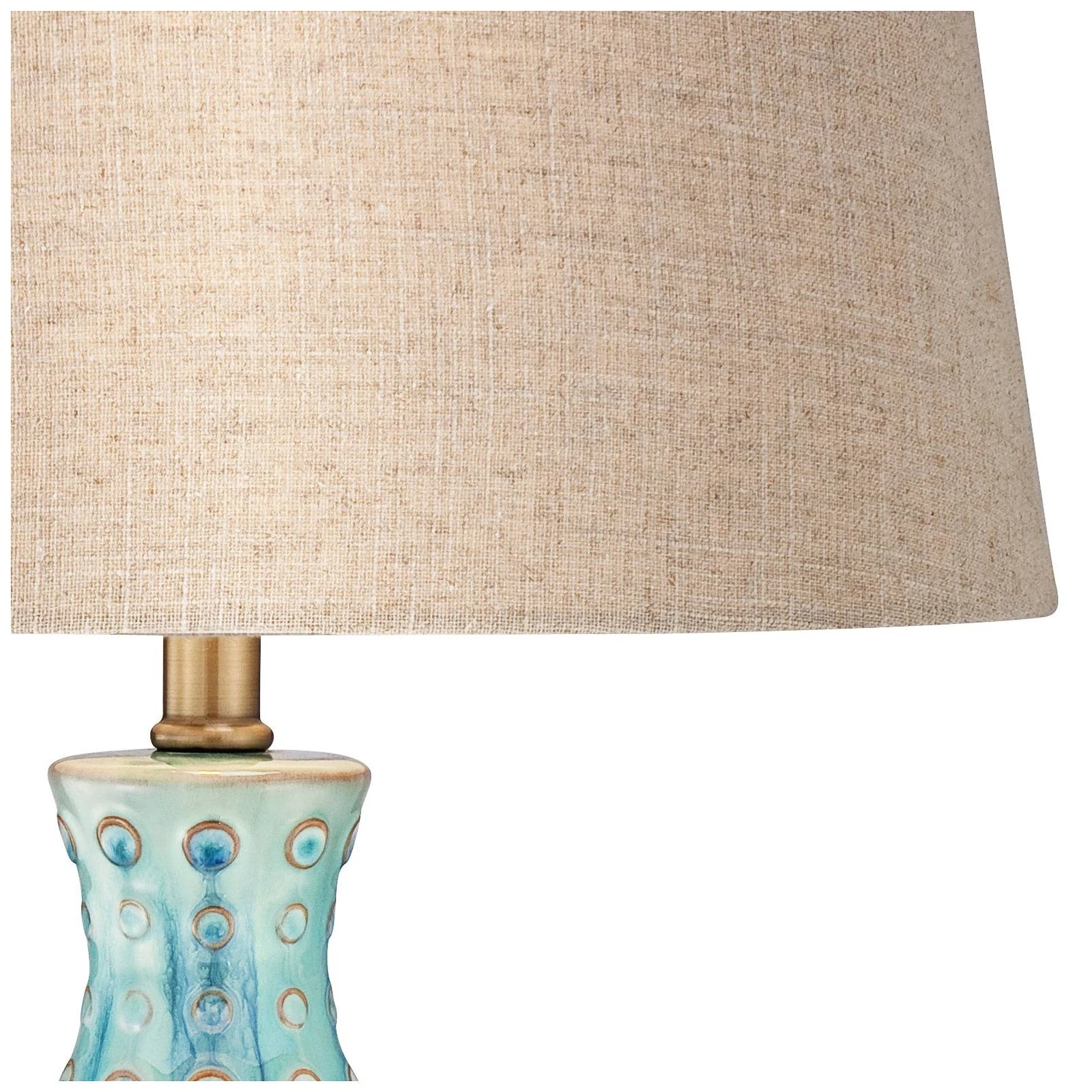 Teal Ceramic MCM Lamp Set - Image 4