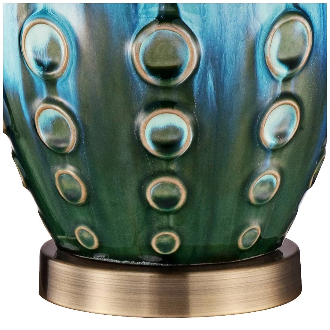 Teal Ceramic MCM Lamp Set - Image 2