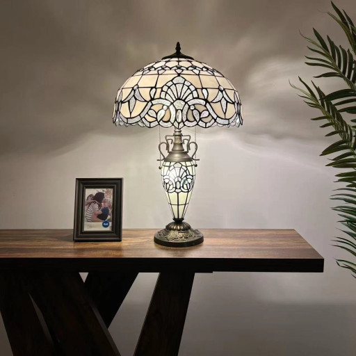 Alternative view of Vintage Tiffany Bedside Lamp